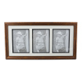 Black with Silver Line Frame with 3 Opening for Home Decoration